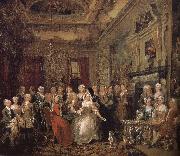 William Hogarth House party oil